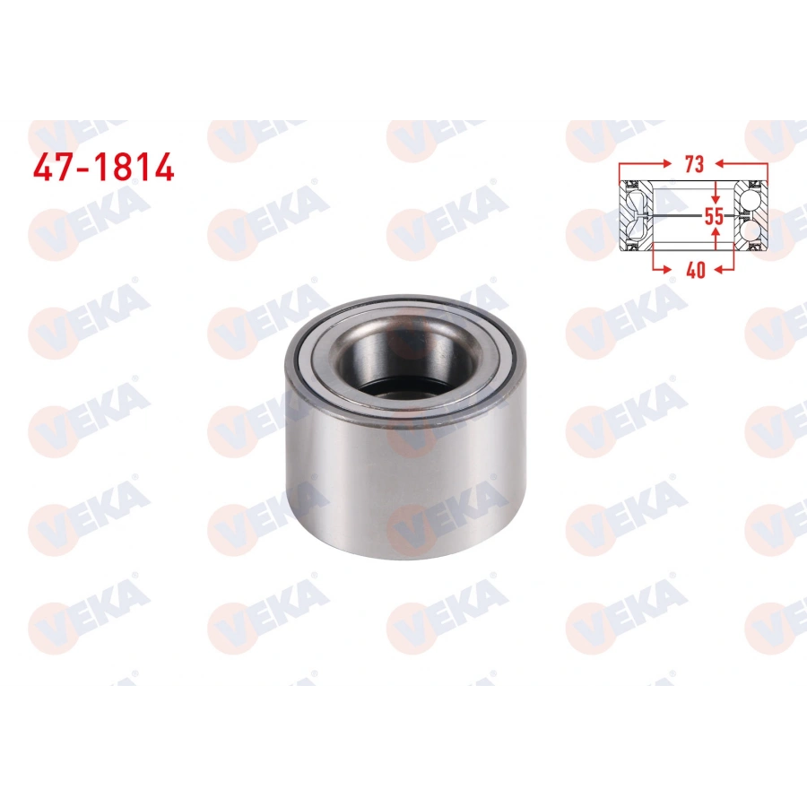 ON TEKERLEK RULMANI SOL-SAG 40X73X55 IVECO DAILY III 2.8 D 1999-2006 / DAILY IV 2.8 D 2006-2011 / DAILY V 2.3D 2011-2014 / DAILY VI 2.3 D 2014- /