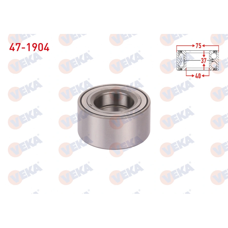 ON TEKERLEK RULMANI SOL-SAG 40X75X37 FORD MONDEO III 2000-2007 / JAGUAR X-TYPE 2004-2009