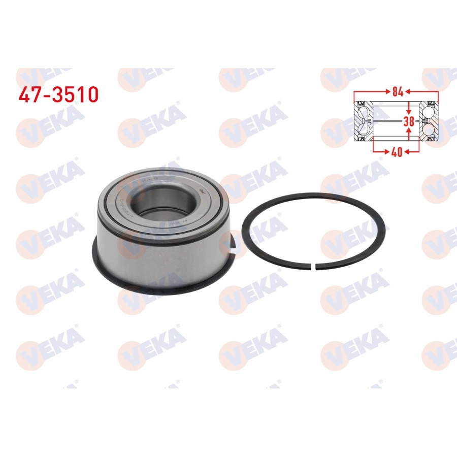 ON TEKERLEK RULMANI SOL-SAG 40X84X38 RENAULT LAGUNA I 1.9 DTI - 1.8i - 2.0i 1993-2001 / MEGANE I 1.9 DT - 1.6i 16v 1996-2003 / SAFRANE 2.0i 1992-2000