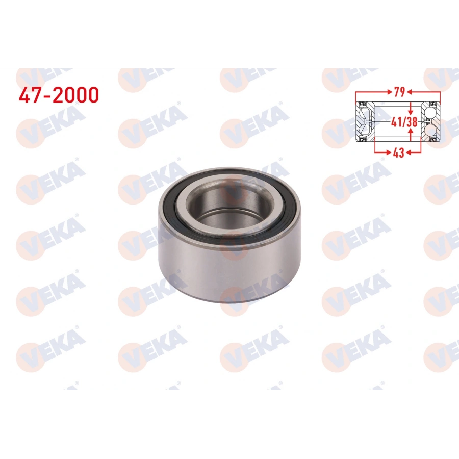 ON TEKERLEK RULMANI SOL-SAG 43X79X41/38 HONDA CIVIC V 1.6i 1992-1995 / CIVIC VI 1.4i - 1.5i - 1.6i 1995-2001 / CIVIC VII 1.4 - 1.6i 2000-2006 / HR-V 1.6 1999-