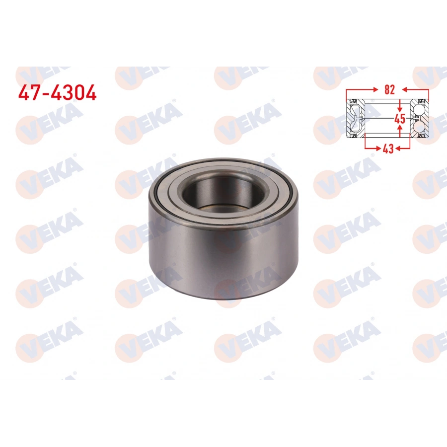 ON TEKERLEK RULMANI SOL-SAG 43X82X45 TOYOTA RAV 4 II 2.0 VVT-I 2000-2006