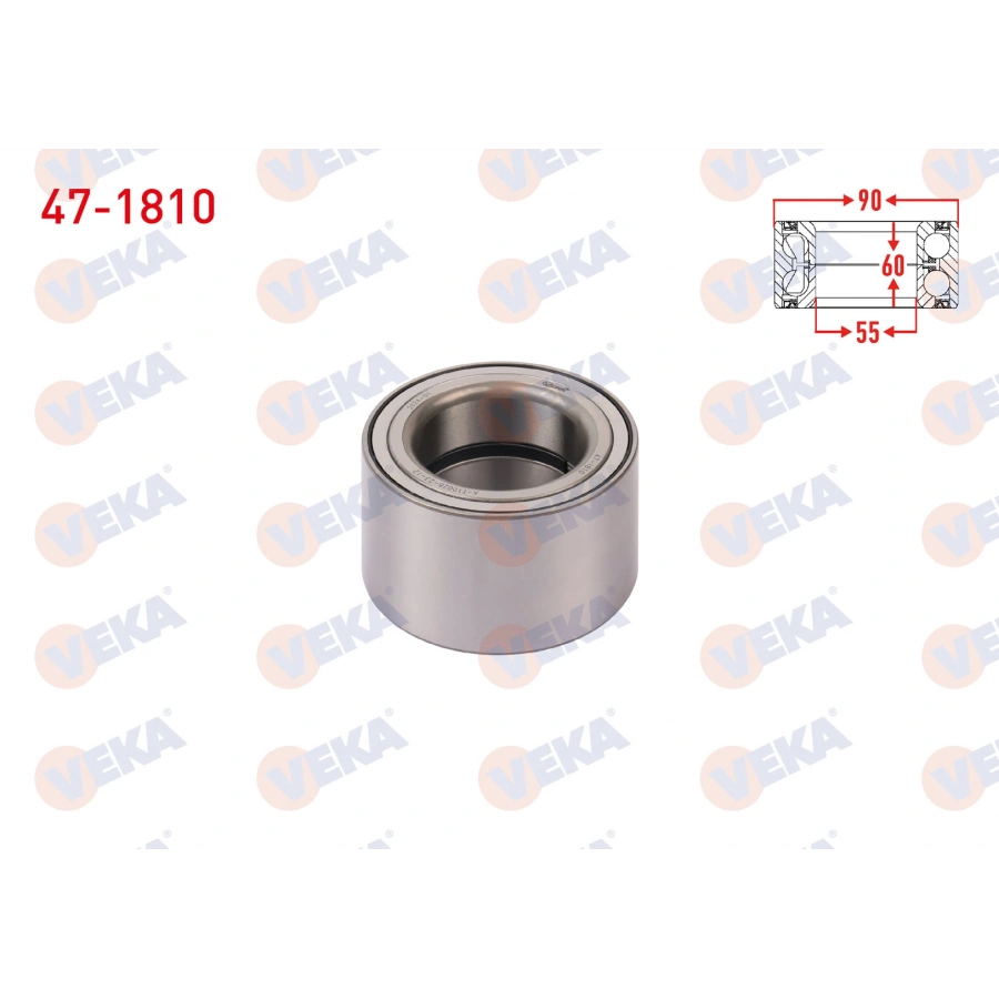 ON TEKERLEK RULMANI SOL-SAG 55X90X60 DUCATO 2.5 TDI - 2.8 TDI 94-02 / BOXER I 2.5 TDI - 2.8 HDI 94-02 / JUMPER I 2.5 TDI - 2.8 HDI 94-02 / DAILY II 2.5 96-99 (ARKA) / DAILY III 2.8 D 99-06 (ARKA)