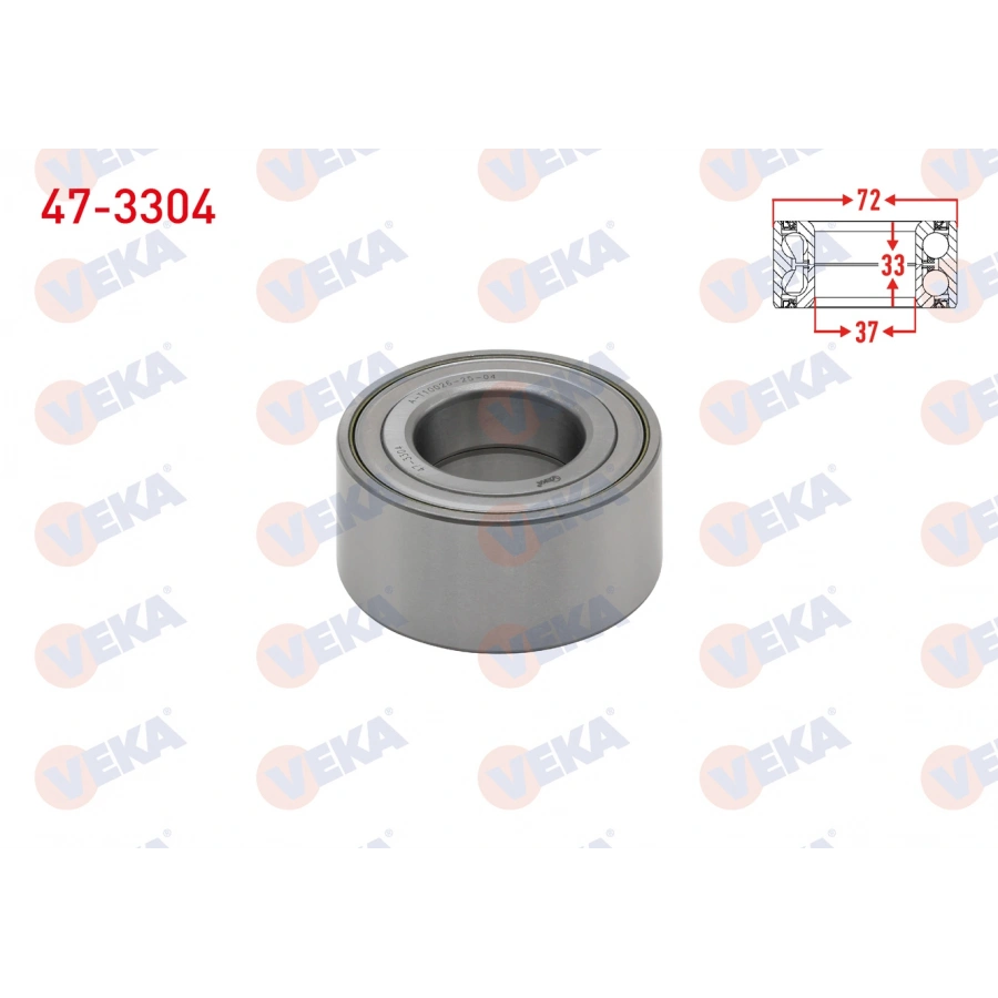 ON TEKERLEK RULMANI SOL-SAG ABS OKUYUCULU 37X72X33 C-ELYSEE 2012-/ 301 2012-/ 207 2006-2012/ 208 2012-/ C3 2002-2009/ C3 II 2009-2016/ C2 2003-2009/ 2008 2013-/ DS3 2009-2013