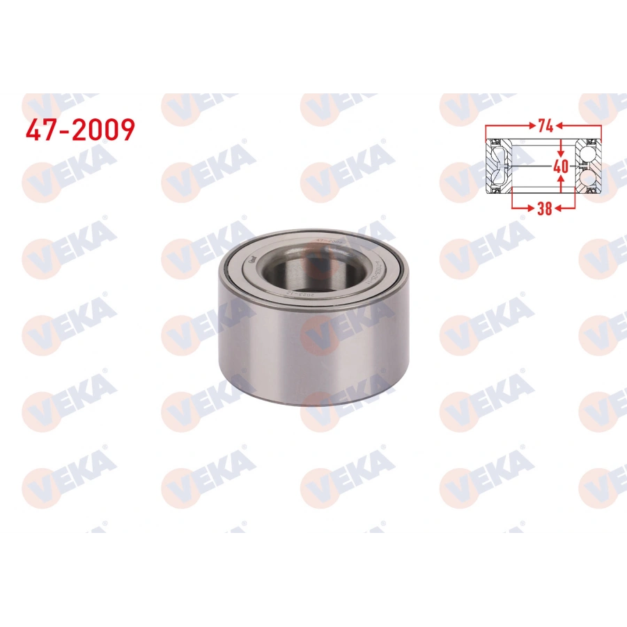 ON TEKERLEK RULMANI SOL-SAG ABS OKUYUCULU 38X74X40 HONDA JAZZ III 1.4i 2008-2012 / JAZZ IV 1.3 2016- / CITY 1.4 I-VTEC 2009-2012 / CR-V II 2.0i 2002-2006