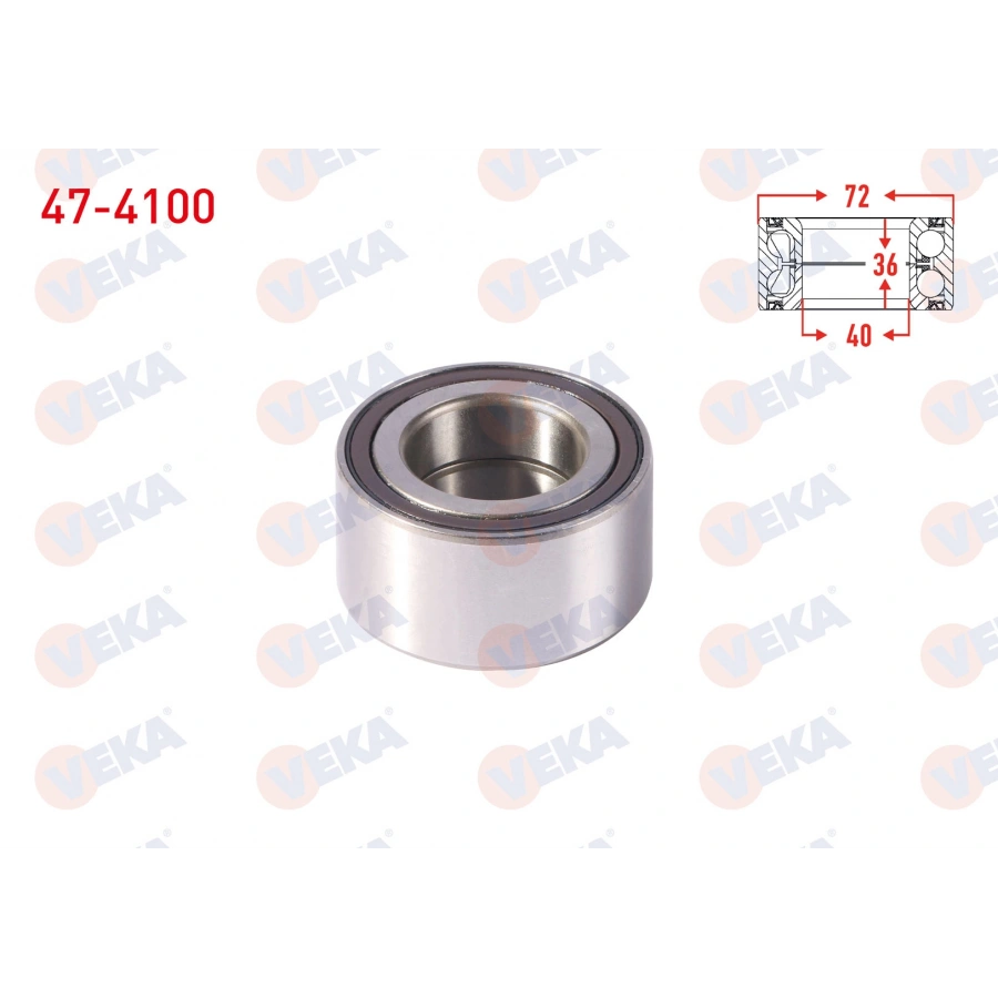 ON TEKERLEK RULMANI SOL-SAG ABS OKUYUCULU 40X72X36 SUZUKI SWIFT III 1.3i - 1.5i 2005-2010 / SWIFT IV 1.2 - 1.3 2010- / SPLASH 1.2i 2008- / SPLASH 1.3 DDIS 2010-