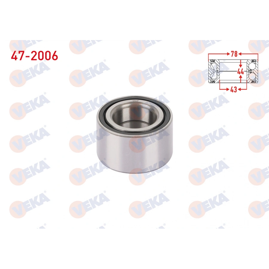 ON TEKERLEK RULMANI SOL-SAG ABS OKUYUCULU 43X78X44 HONDA CIVIC VIII 1.4 - 1.8 2005-2012