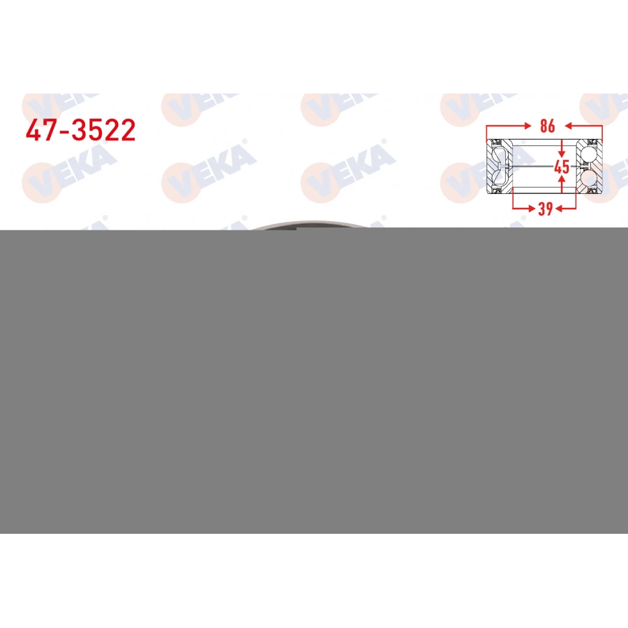 ON TEKERLEK RULMANI SOL-SAG ABS OKUYUCULU 45X86X39 RENAULT TRAFIC II 1.9 DCI - 2.0 DCI 2001-2014 / OPEL VIVARO 1.9 CDTI - 2.0 CDTI 2002-2014