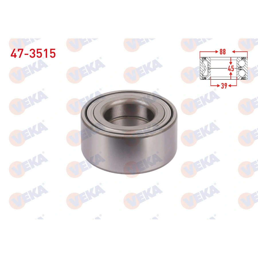 ON TEKERLEK RULMANI SOL-SAG ABS OKUYUCULU 45X88X39 RENAULT TRAFIC II 1.9 DCI - 2.5 DCI 2001-2014 / OPEL VIVARO 1.9 DI - 2.5 DTI 2002-2014