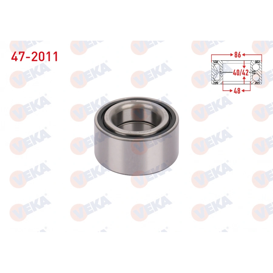 ON TEKERLEK RULMANI SOL-SAG ABS OKUYUCULU 48X86X40/42 HONDA CIVIC IX 1.6 I-DTEC 2012-2016 / ACCORD VII 2.0 16v - 2.4 2003-2008