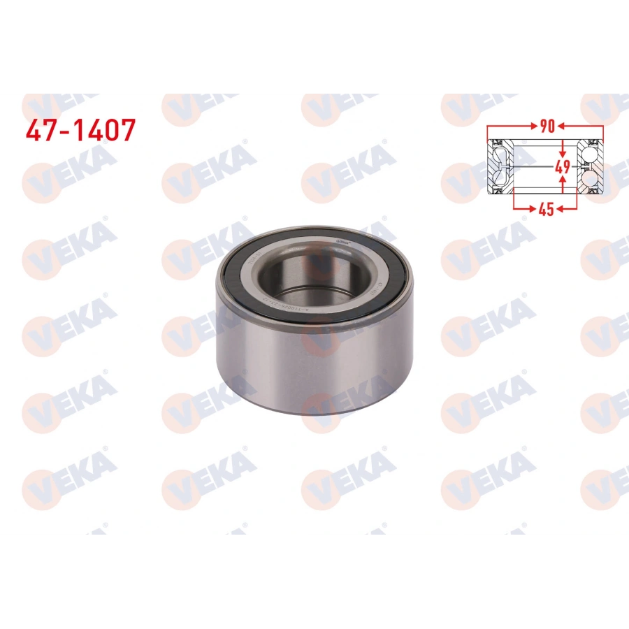 ON TEKERLEK RULMANI SOL-SAG ABS OKUYUCULU 49X90X45 BMW 3 SERISI (E90) 320 D-330 xd-335 xi X-DRIVE 2005-2011/ 5 SERISI (E60) 530 i - 530 D 2003-2010/ X3 (E83) 2.0 D - 3.0 D 2004-2010