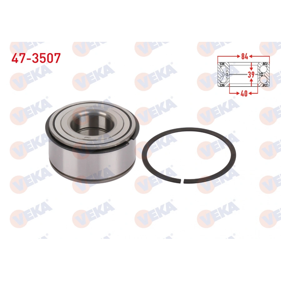 ON TEKERLEK RULMANI SOL-SAG ABSLI 40X84X39 RENAULT LAGUNA I 1.6i - 1.8i - 2.0i - 1.9 DCI 1993-2001