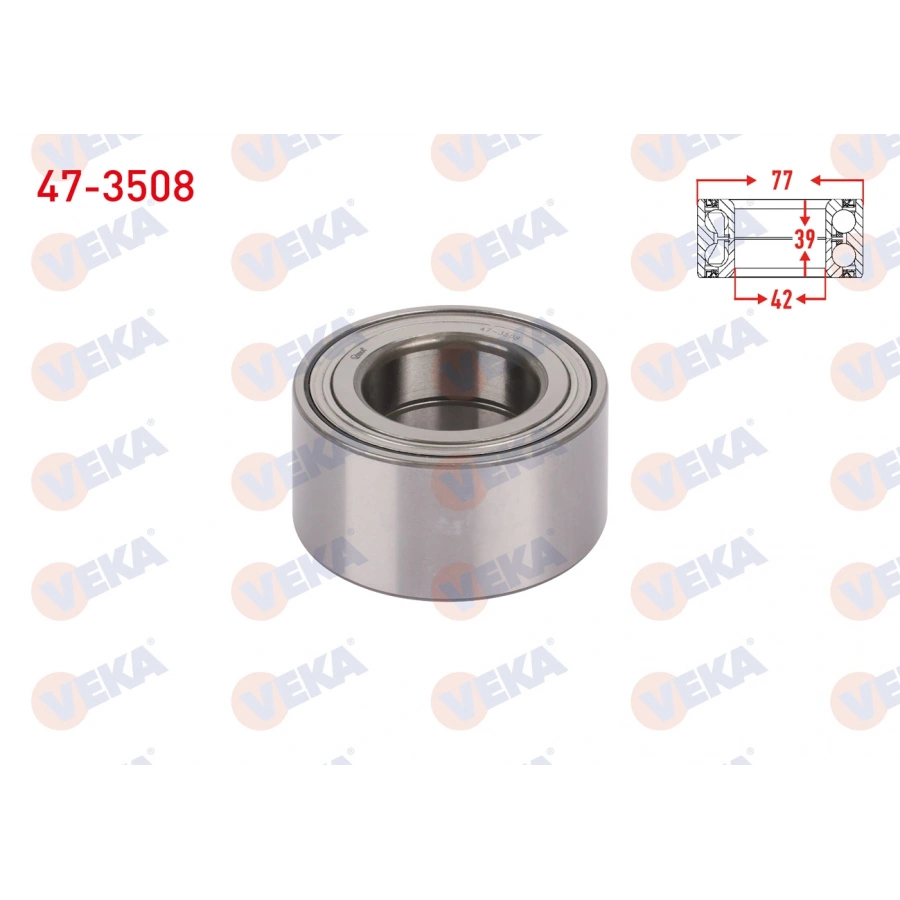 ON TEKERLEK RULMANI SOL-SAG ABSLI 42X77X39 RENAULT CLIO III 1.5 DCI-1.6i 16v 05-12 / MEGANE II 1.5 DCI 02-08 / SCENIC II 1.5 DCI-1.6i 16v 03-09/ DACIA DOKKER 1.5 DCI-1.6 12-/ LODGY 1.5 DCI-1.6 12-