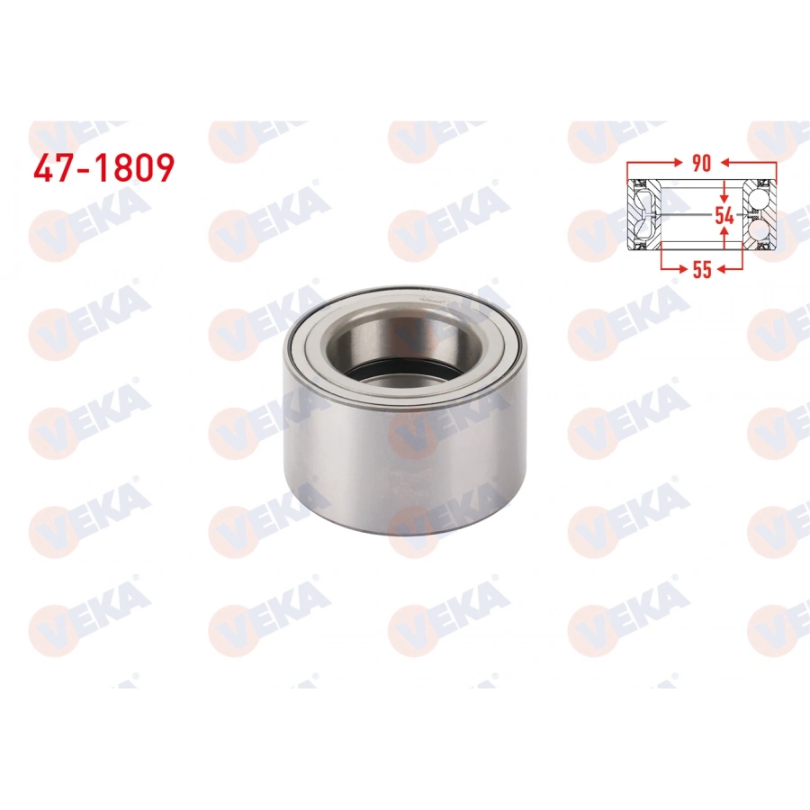 ON TEKERLEK RULMANI SOL-SAG ABSLI 55X90X54 DUCATO 2.3 MJT 2006-2014/ BOXER III 2.2 HDI 2006-2014/ JUMPER III 2.2 HDI 2006-2014/ MASTER III 2.3 DCI 2010-/ MOVANO B 2.3 CDTI 2010-