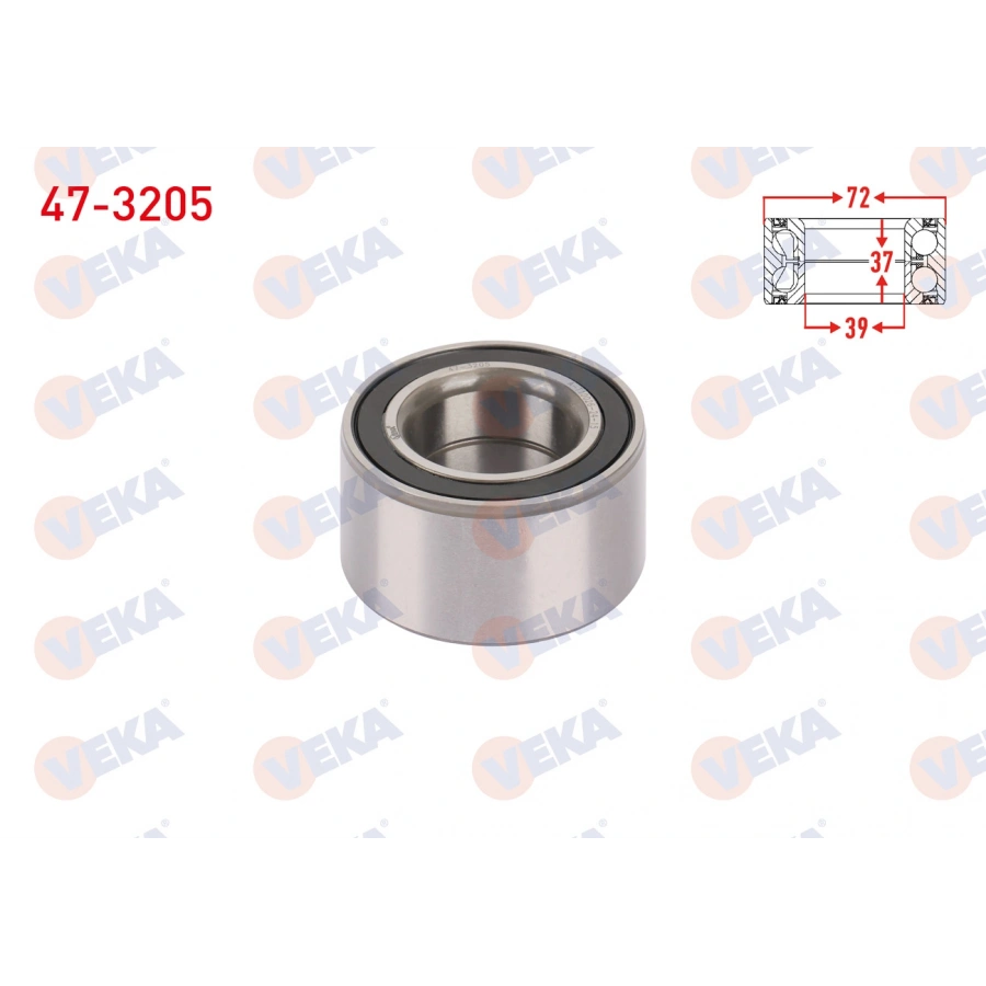 ON TEKERLEK RULMANI SOL-SAG (ABSSIZ) 39X72X37 OPEL CORSA C 1.7 CDTI 00-06/VECTRA A 1.6 88-95/ ASTRA F 91-05/ MERIVA A 03-10/ FORD FOCUS I 99-05/ FIESTA 01-08/ FUSION 02-12/ ESCORT 92-95/ MAZDA 2 03-15