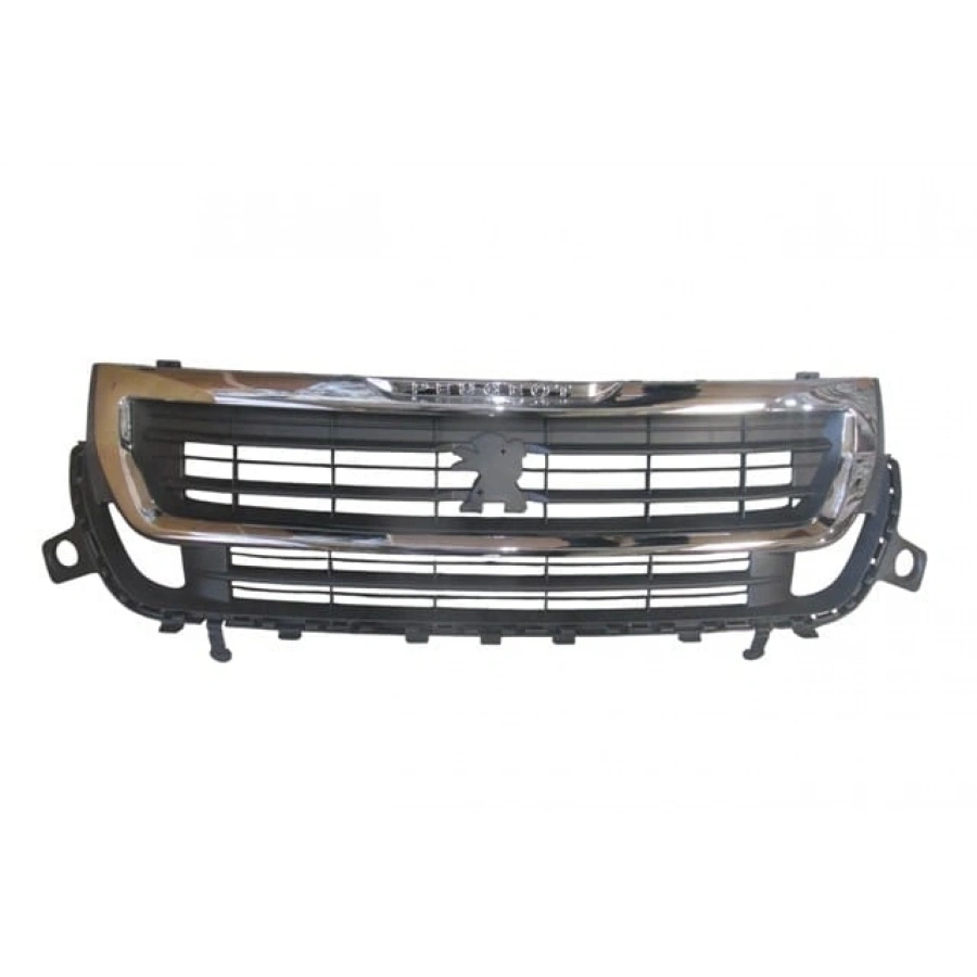 PEUGEOT PARTNER- TEPEE- 15/18; ÖN PANJUR SİYAH/NİKELAJ ÇERÇEVELİ KOMPLE (ÖN TAMPON ÜST)(TW)