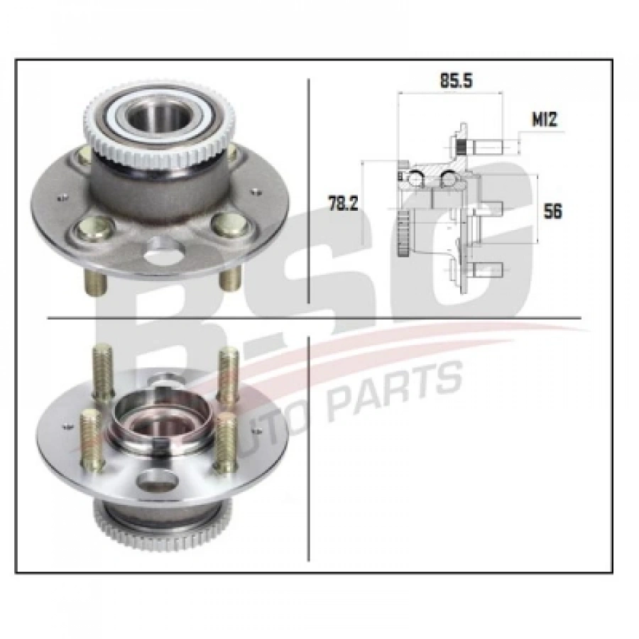 PORYA ARKA RULMANLI : ABS`LI : DISK FREN CIVIC (ES) : CIVIC (EP, EU) HB 01-05 1.6 03-05