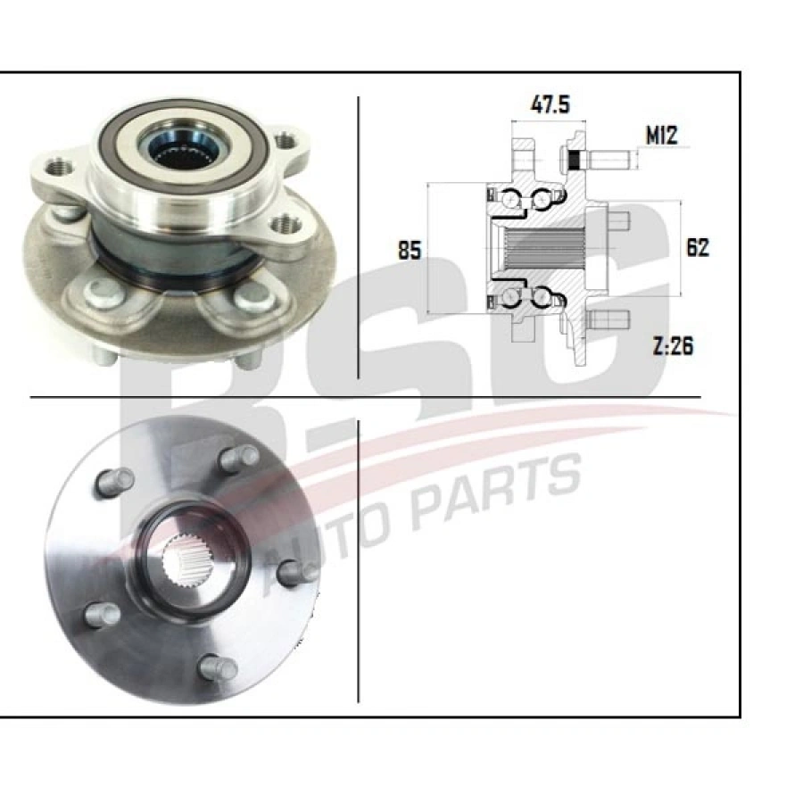 PORYA ÖN RULMANLI COROLLA (E21) : COROLLA (E21) HB 19- : CHR (X1) 16- 1.6:1.8 Hybrid 19-