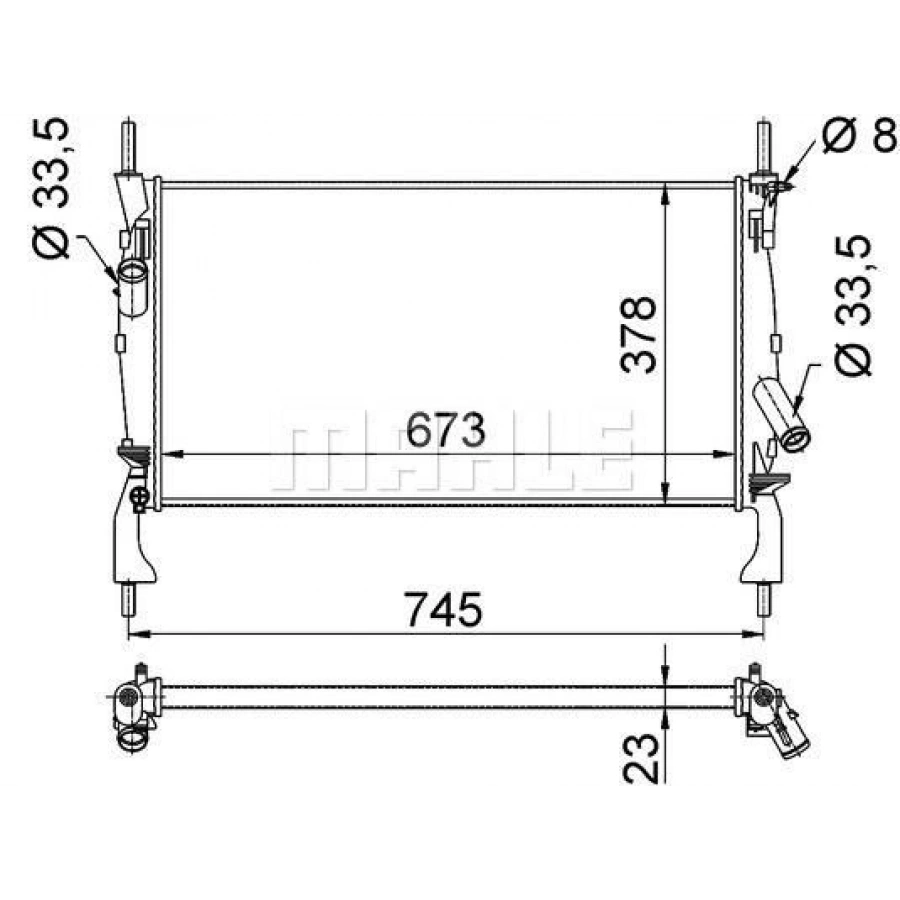 RADYATÖR GOLF V TOURAN 03 CADDY III A3 03 OCTAVIA 0410 1.9 TDI 2.0 TDI MEK AC KLİMASIZ 650×392x28
