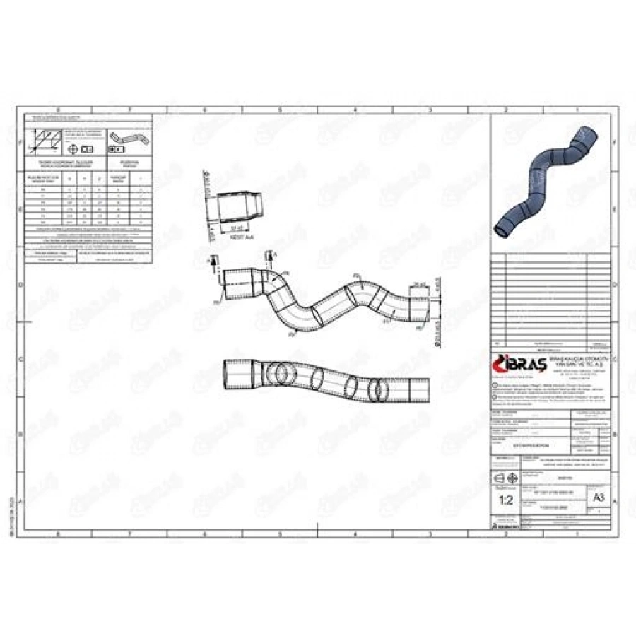 RADYATÖR HORTUMU 206 B.M 99-