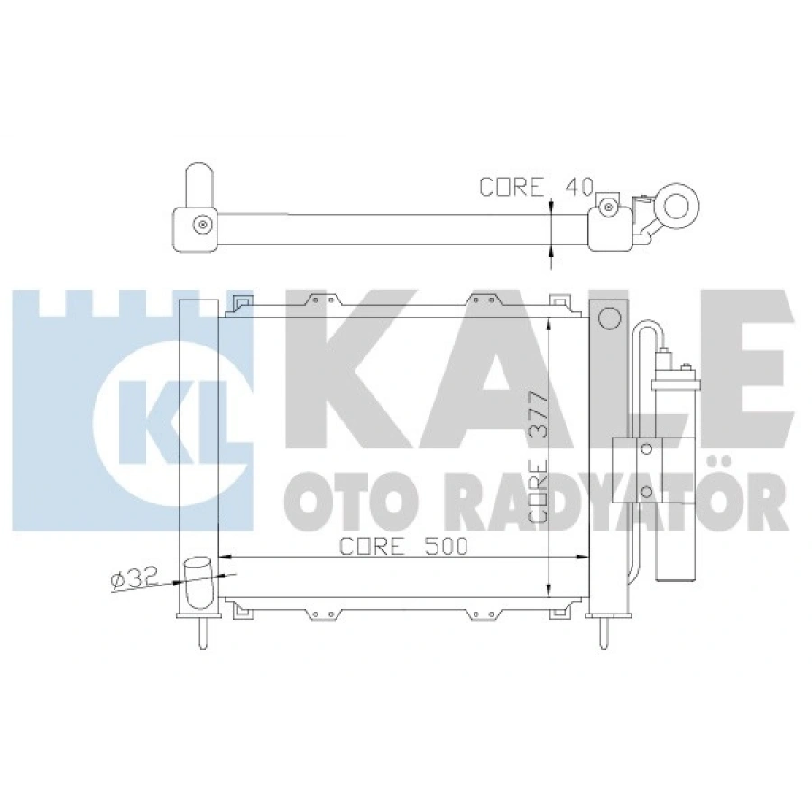 RADYATÖR KOMPLE (MODÜL RAD+CON) KONDENSER/BRAZING (AL/AL)/509X382X38 KANGO 1,5-1,9 03-