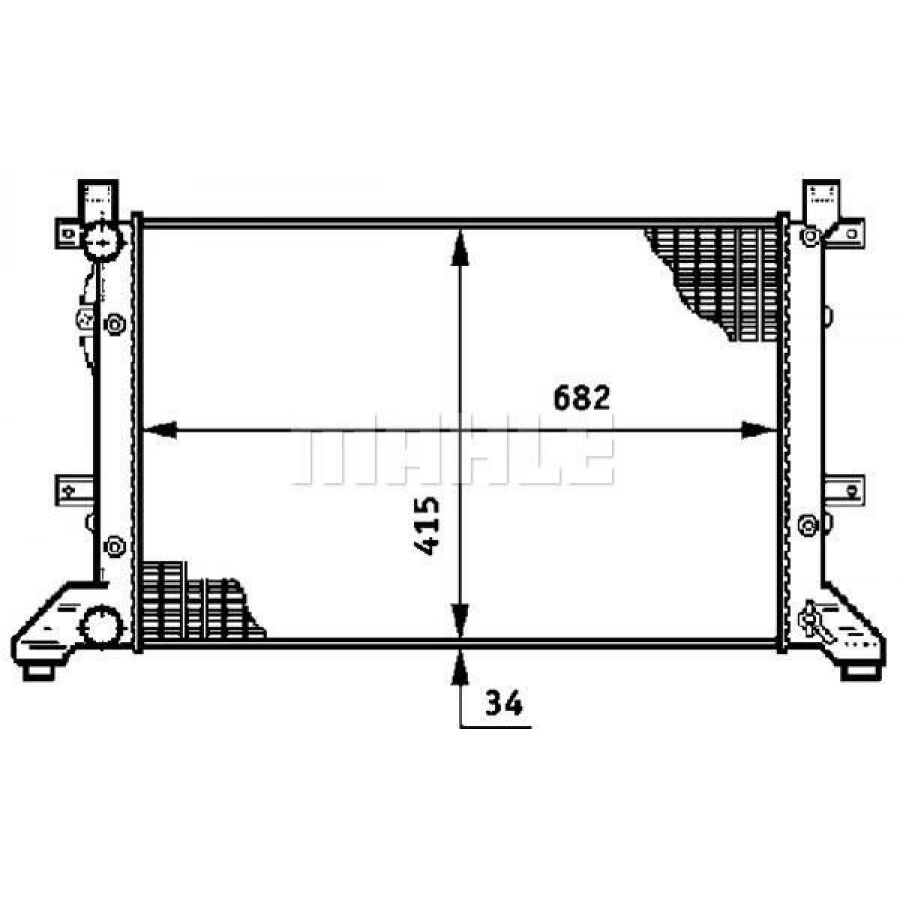 RADYATÖR PASSAT A4 A6 SUPERB 1.6 1.8 2.4 1.9 TDI 2.6 2.3 VR5 2.0 2.8 AC KLİMASIZ MEK 632×414x23
