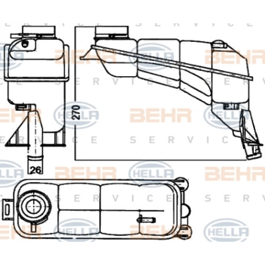 RADYATÖR YEDEK SU DEPOSU W210 BM 95-02