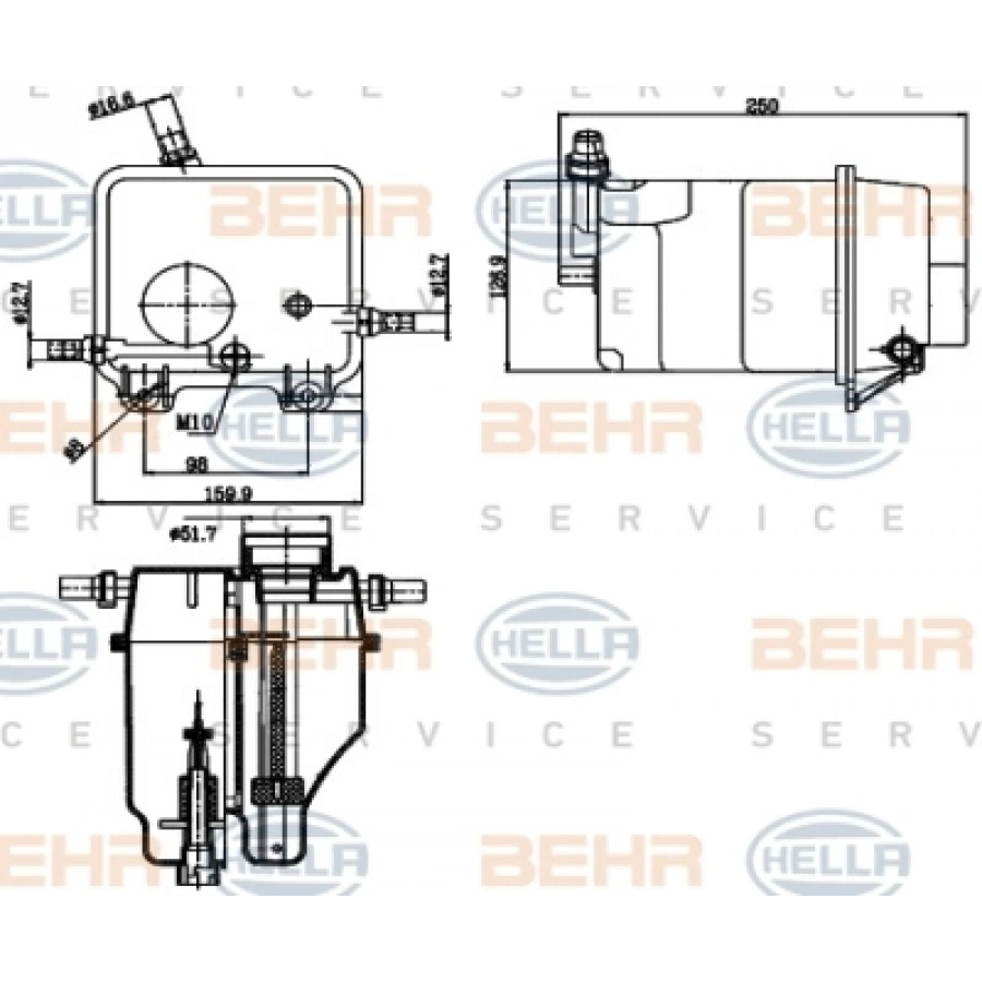 RADYATÖR YEDEK SU DEPOSU X5 E53 N62 00-07