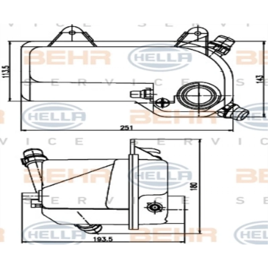 RADYATÖR YEDEK SU DEPOSU X5 M62 00-05