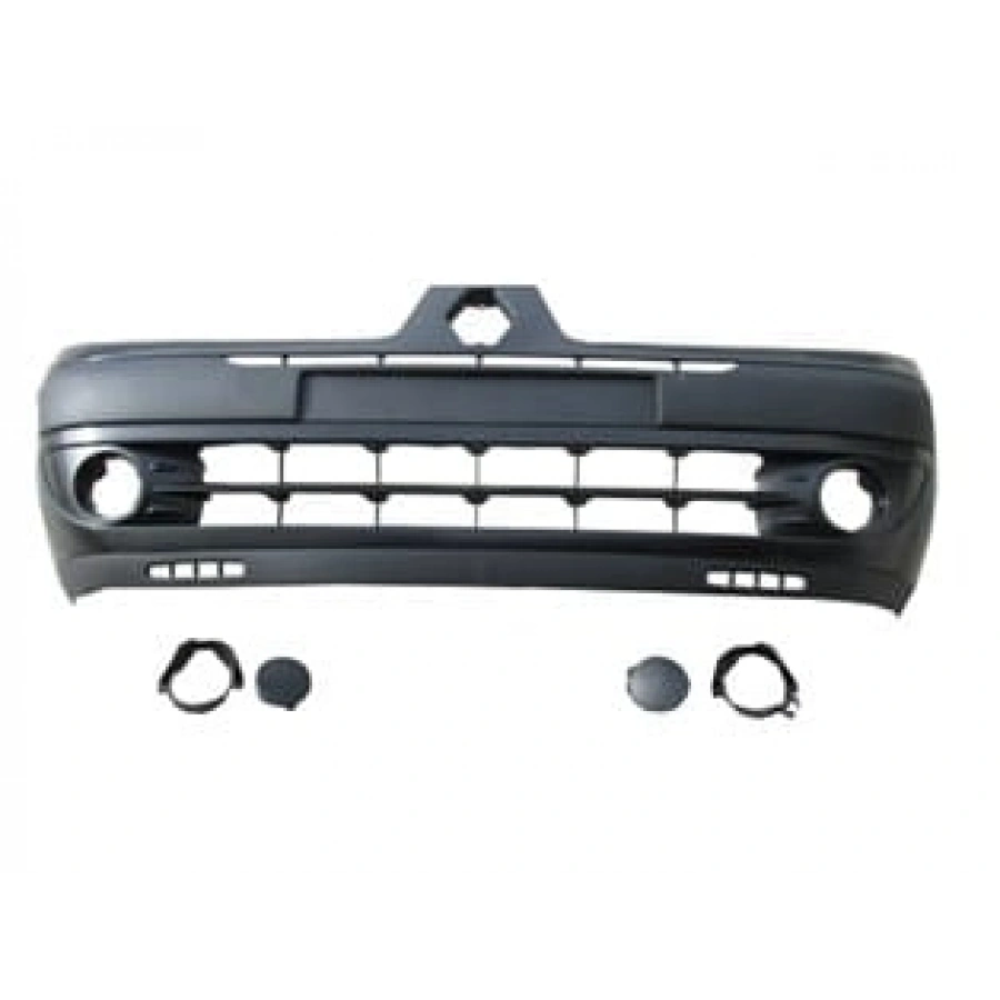 RENAULT CLIO- 2- SD/HB- 02/06; ÖN TAMPON SİYAH (SİS DELİKLİ/KENDİNDEN BANTLI (SİS KAPAKLI)