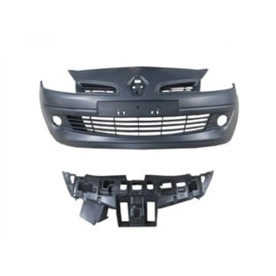 RENAULT CLIO- 3- HB- 06/09; ÖN TAMPON SİYAH (SİS DELİKLİ KENDİNDEN BANTLI (PANJUR İÇ BRAKETLİ) TW)