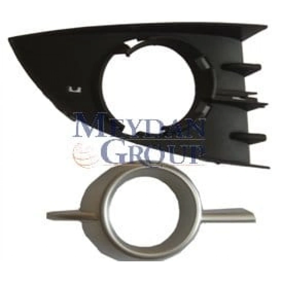 RENAULT SCENIC- 2- 07/09; SİS LAMBA KAPAĞI SAĞ SİS DELİKLİ SİYAH(DIŞ ÇERÇEVESİ GÜMÜŞ GRİ)2PARÇA(TYG