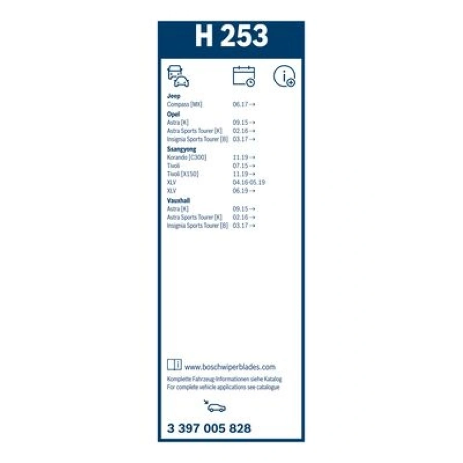 SILECEK SÜPÜRGESI ARKA 250 MM ( KOLLU SILECEK ) ASTRA K INSIGNIA B BM 16-