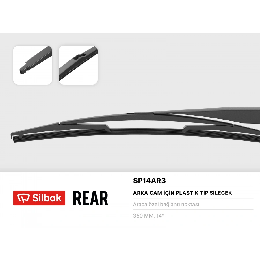 SILECEK SÜPÜRGESI ARKA 350 MM KANGO III / MEGAN-III BM 08-