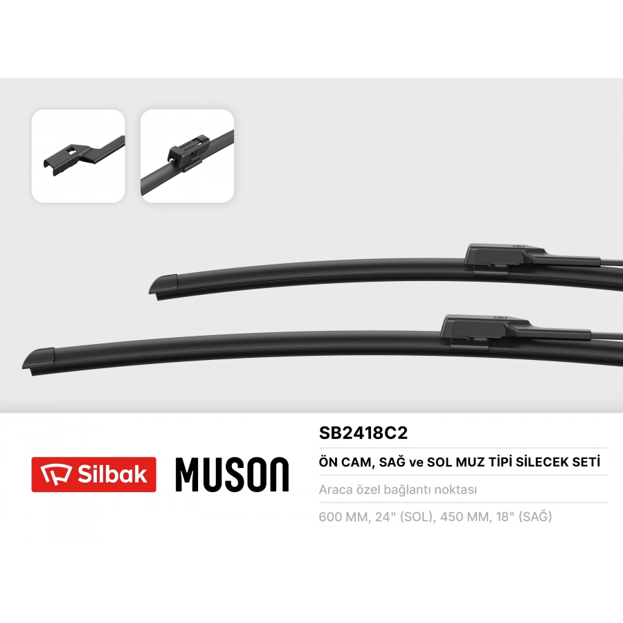 SILECEK SÜPÜRGESI ÖN TAKIM 119270 (600 MM X 450 MM) MUZ TIPI OCTAVIA BM 13-