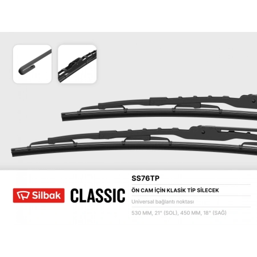 SILECEK SÜPÜRGESI ÖN TAKIM 530 / 450 MM RIO BENZIN-DIZEL 2000-2004