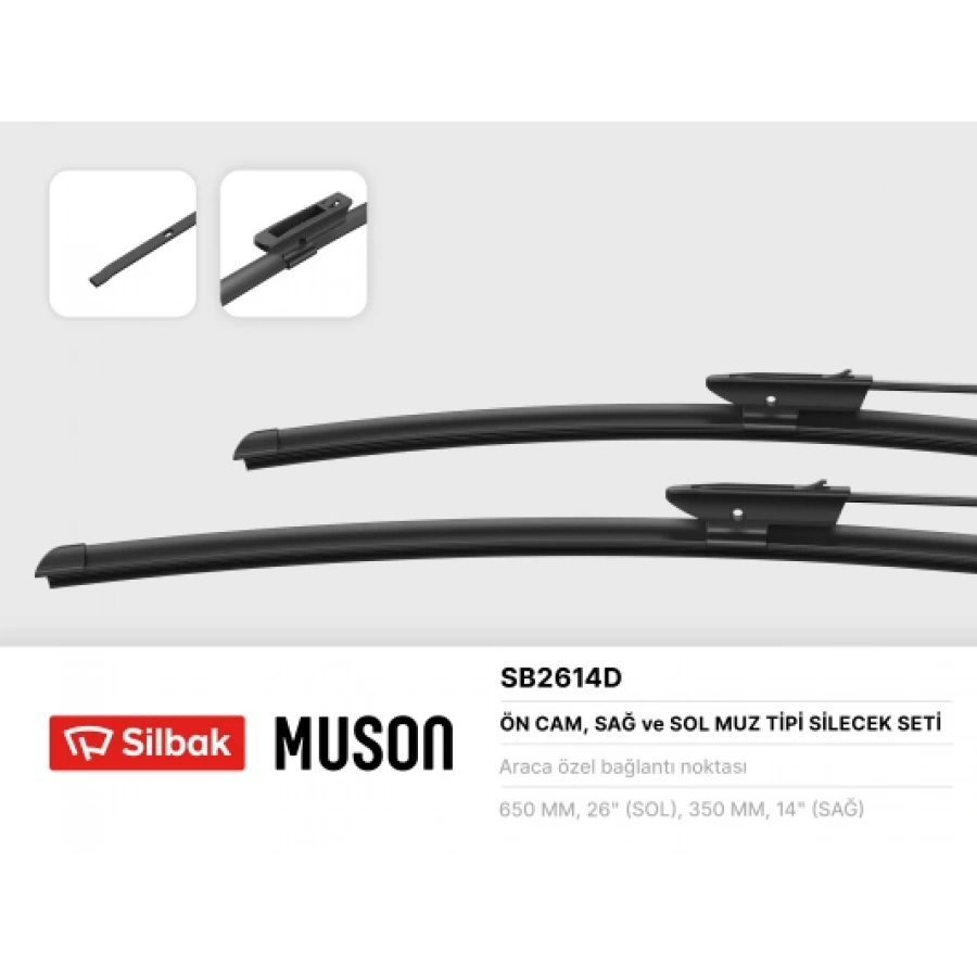 SILECEK SÜPÜRGESI ÖN TAKIM 650 / 350 MM CLIO-IV BM 12-