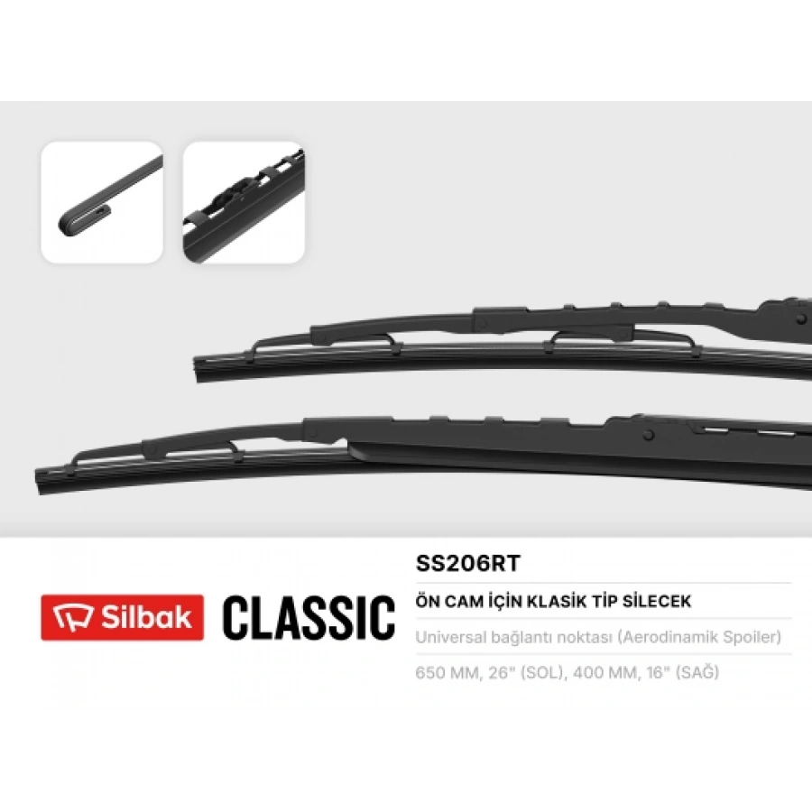 SILECEK SÜPÜRGESI ÖN TAKIM 650 / 400 MM 206 BM 99-