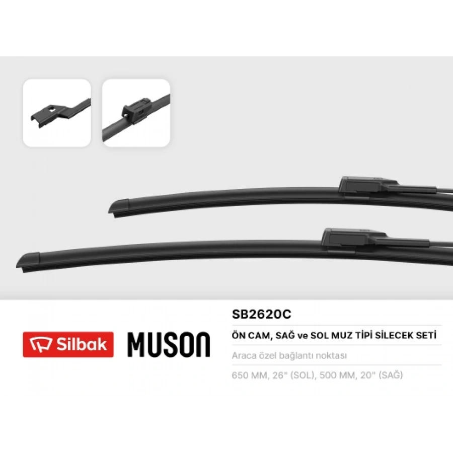 SILECEK SÜPÜRGESI ÖN TAKIM 650 / 500 MM FOCUS BM 18-
