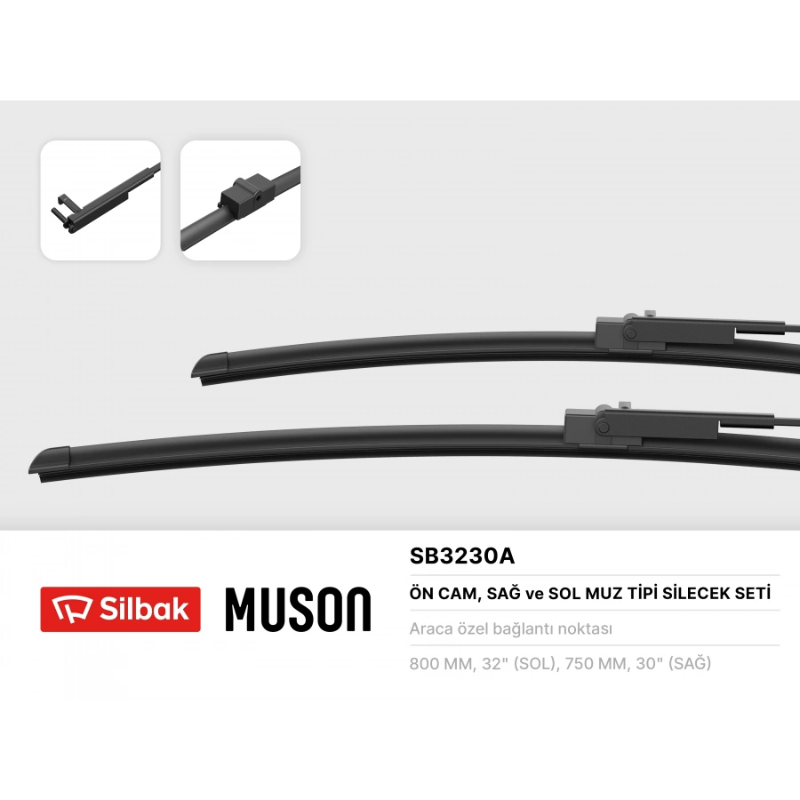 SILECEK SÜPÜRGESI ÖN TAKIM 800 / 750 MM C4 Picasso / Grand Picasso B.M 06-
