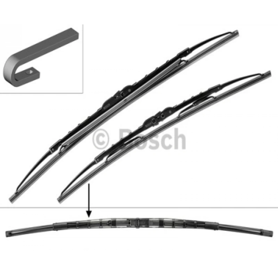 SILGI SUPURGESI TAKIM 60+53cm 03-10 T.PORTER.T5 KANCALI *SP* TWIN