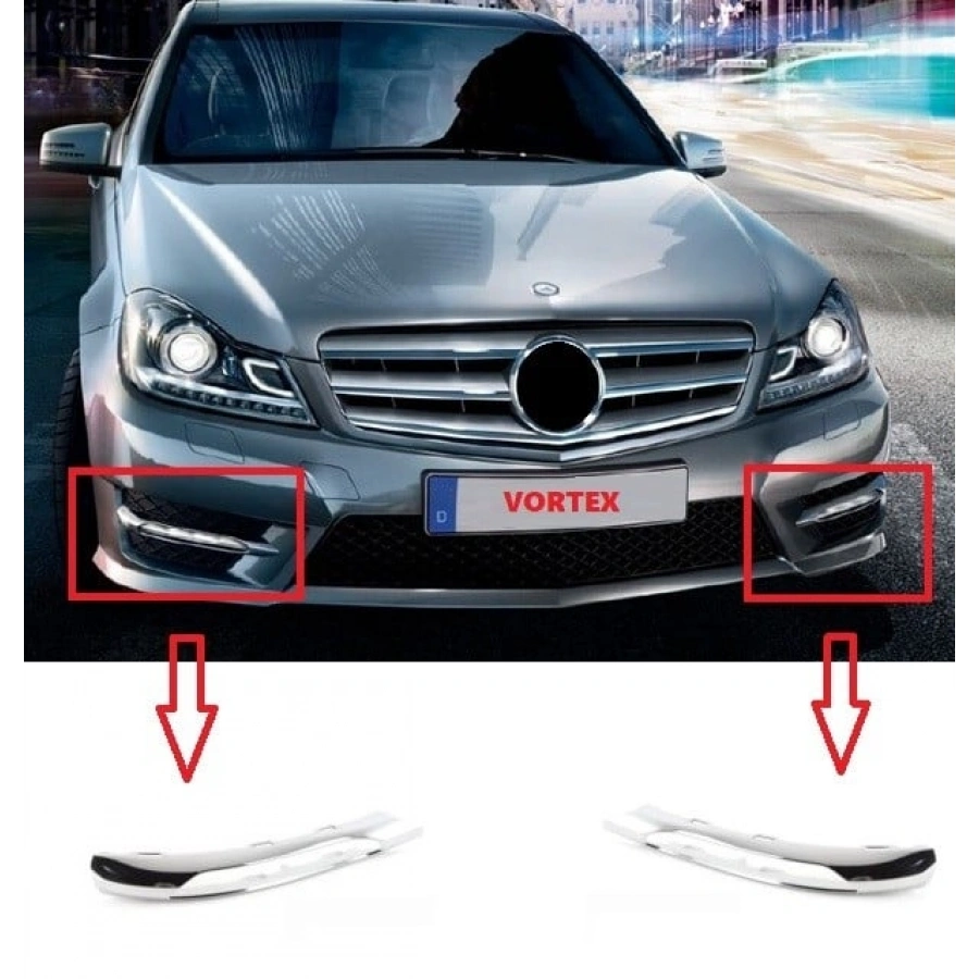 SİS FAR KAPAK NİKELAJI SAĞ ( AMG ) W204 2011-