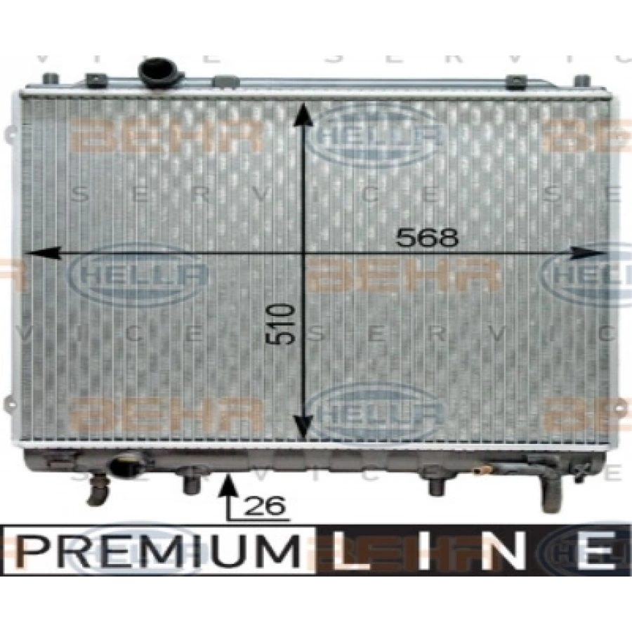 SU RADYATÖRÜ 140x900x590 TERRACAN 2,9 BENZIN 2001-