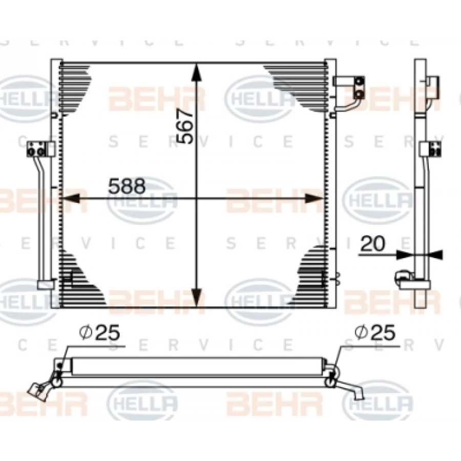SU RADYATÖRÜ 166 ML-GL-GLS-292 GLE 651-157-642-BM 2014-