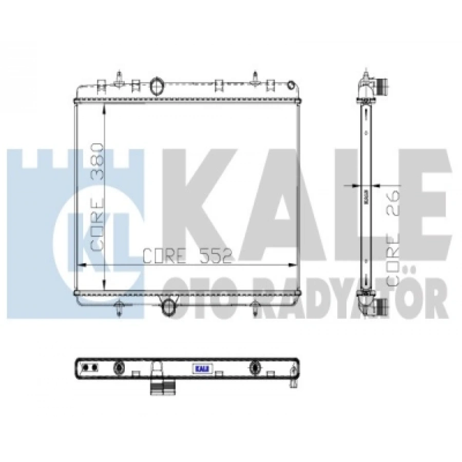 SU RADYATÖRÜ 310800 PARTNER/307/308/C4/C5 1.6 HDI 04-