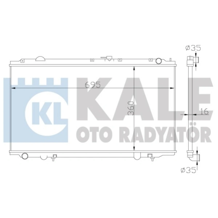 SU RADYATÖRÜ 360X698X16 PRIMERA (P11) 1.6:2.0 96-01