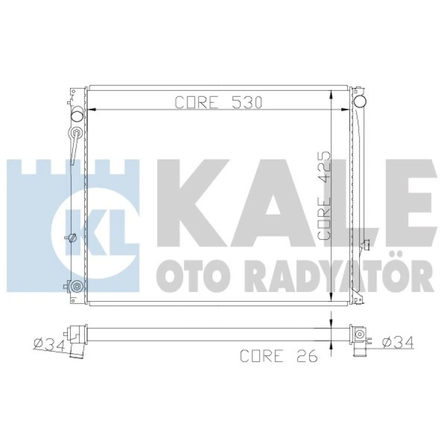 SU RADYATÖRÜ 425X528X26 VITARA (ET) 5 Kapi : GRAND VITARA (FT) 2.0/2.5 V6 98-05 2.0 V6:2.5 V6 96-98
