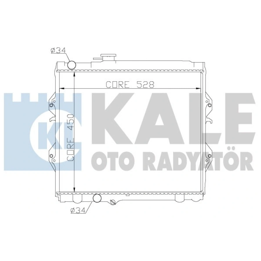 SU RADYATÖRÜ 450X528X26 HILUX (LN145) 2.4 D 98-05