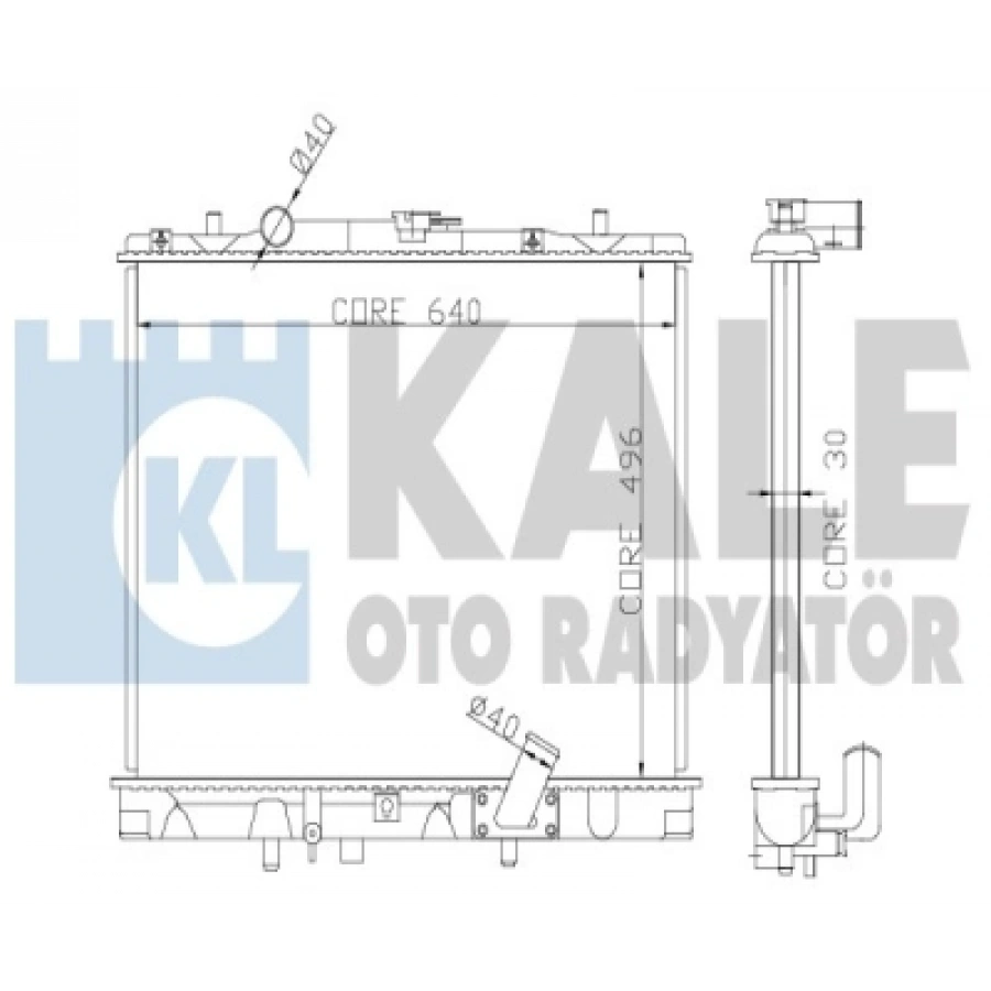 SU RADYATÖRÜ 500X638X32 L200 (K64) 2.5 TD 01-05