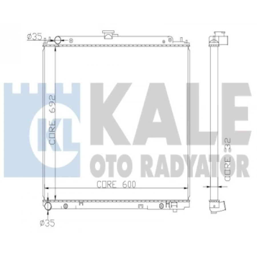 SU RADYATÖRÜ 600X688X32 NAVARA (D40) : PATHFINDER (R51) 2.5 DCI 05-09 2.5 DCI 05-15