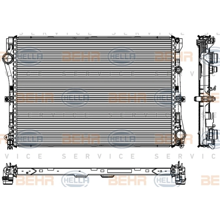 SU RADYATÖRÜ 640x445x28 (OTOMATIK) W213-205-X253-238-257 M651-274-654-276 14-